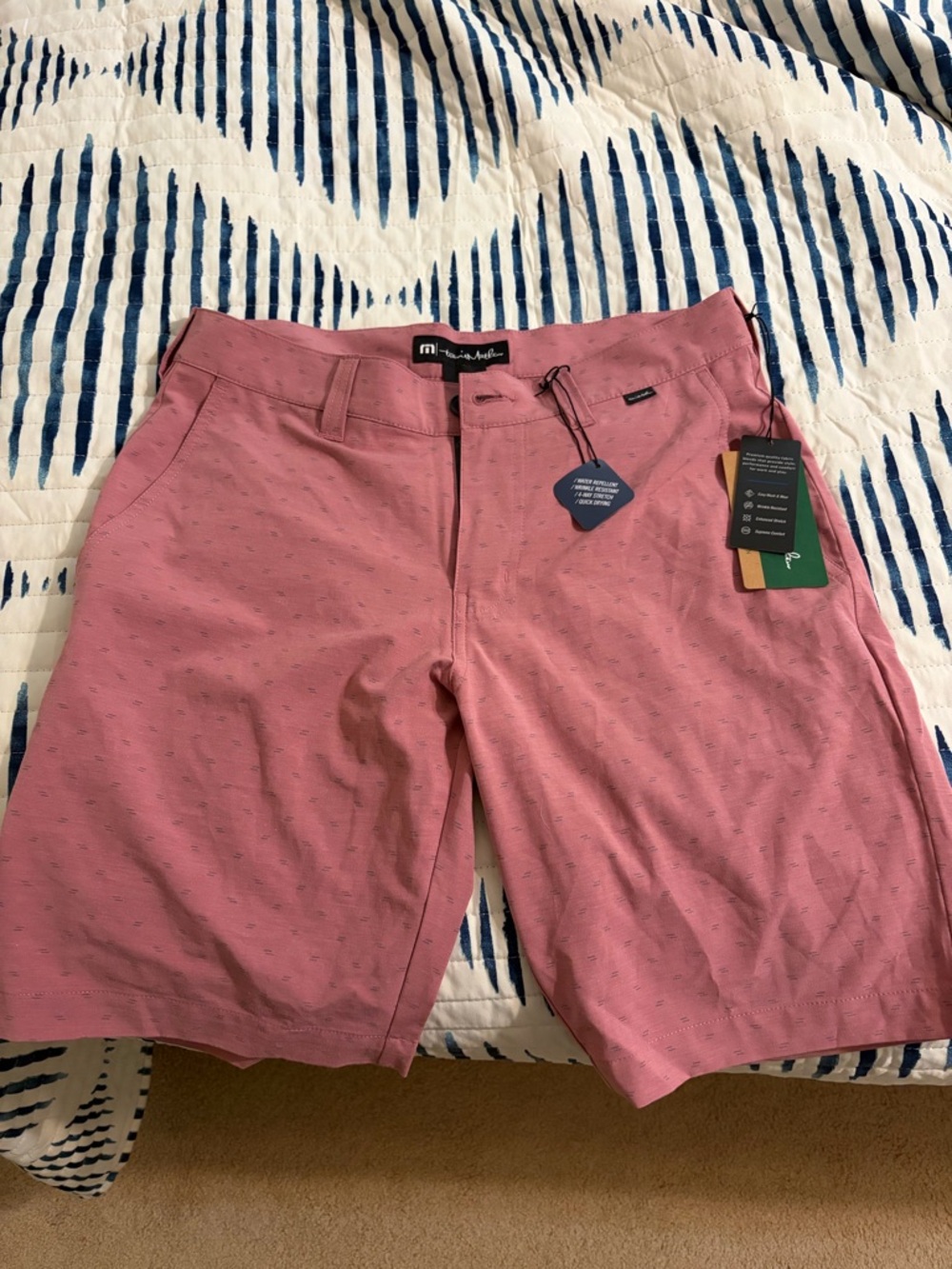 Travis Matthew Men’s Pink Stretch Performance Shorts